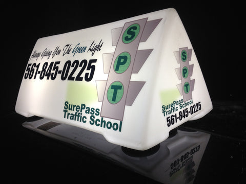 4 Sided Suction Cup Car Top Roof Sign - Item #169