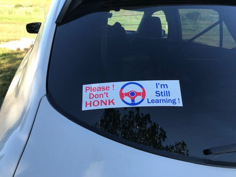 Please Don't Honk - Window Decal - Item #60