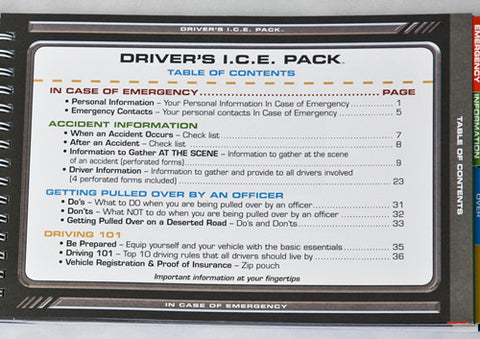 Driver's I.C.E Pack - Item #94