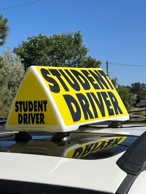 XL 4 Sided Suction Cup Car Top Roof Sign - Item #159 โ Student Driver ...