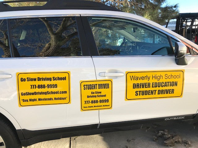 Dakchor Delivery Driver Magnetic Signs, 7.9 X 9.8 Inches, Vehicle