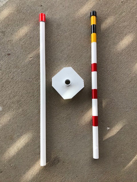 Pvc Rectangular Poles 52 inch Reflective PVC Pole – Student Driver Products