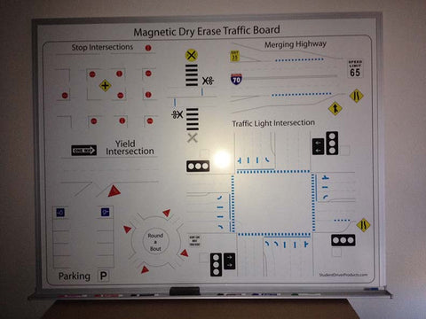 5'x4' Magnetic Dry Erase Traffic Board with Frame - Item #125